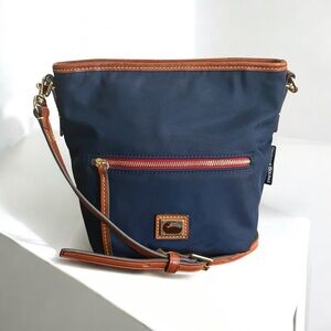 Authentic Dooney & Bourke Navy Blue Nylon Shoulder Bag Handbag! Comes with COA!